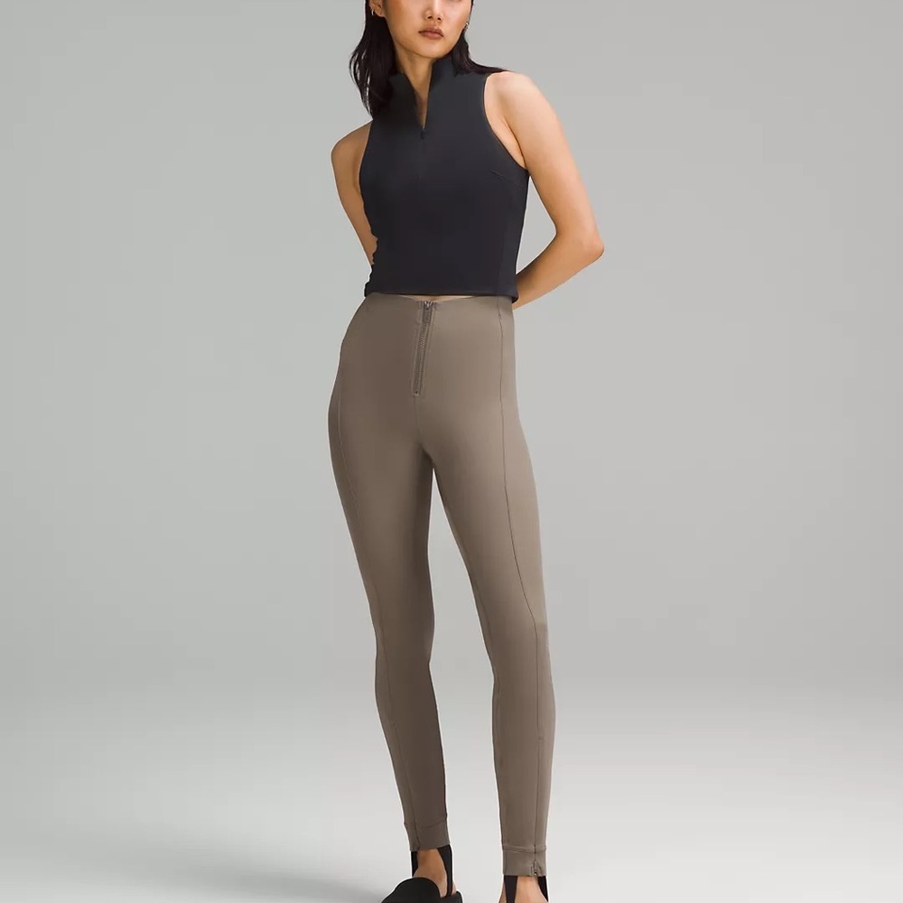Lululemon pull on zip front high rise pant